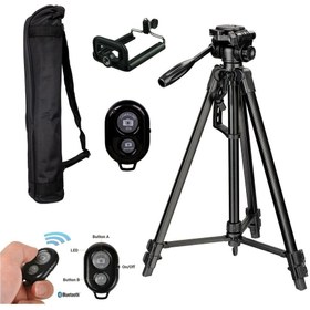 Resim cazipshop Iphone 14 Pro Max Için 157cm Bluetooth Kumandalı Tripod 