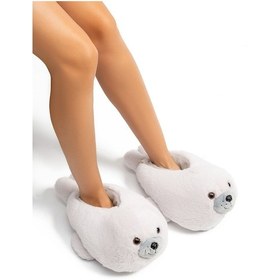 Resim Twigy Foka EE0545 Kadın Hayvanlı Panduf Gri 36/41 Gri 