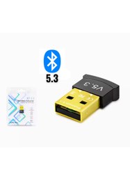 Resim HADRON ALVERA Bluetooth 5.3 Usb Adaptör - Kablosuz Bluetooth Dongle - Pc & Laptop Uyumlu - Tak Çalıştır 