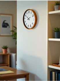 Resim 36 Cm Turuncu Dekoratif Duvar Saati Turuncu 