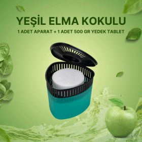 Resim Saban Yeşil, Yeşil Elma Üçgen - Nem Alıcı Aparat + Rutubet Giderici Tablet (500 Gram) 