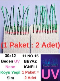 Resim Eagenset İstavrit Çaparisi 30x12 11 No 15 Beyaz İğneli 2li Paket 