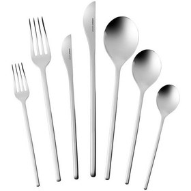 Resim Karaca 316 Premium Kapadokya Platin 12 Kişilik 84 Parça Çatal Kaşık Bıçak Takımı 