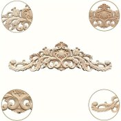 Resim 4/5/6adet Antika Ahşap Oyma Aplikasyon, Şık Boyasız Ahşap Oyma Pendentler, Bej, DIY Mobilya için, Yatak, Kapı, Dolap, Gardırop, Ev Dekoru Geliştirme, Sanat Malzemeleri, El Sanatları Aletleri, Marangozluk Malzemesi 