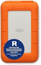 Resim LaCie Rugged USB-C 2TB, Taşınabilir Harici Sabit Sürücü, PC Mac iPad & iPhone, Data Rescue Service (STFR2000800) 