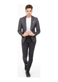 Resim Sposo 5132 Dar Kalıp Yarım Astarlı Siyah Erkek Blazer Ceket Siyah 