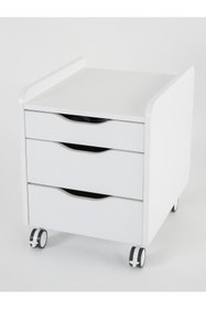 Resim Creo Mobili Sirius 3 Çekmeceli Keson - Beyaz / Mavi 