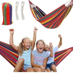 Resim Esranın Dünyası Tek Kişilik 240X80CM Çantalı Kanvas Hamak Çantalı 