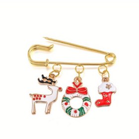 Resim 10 Adet Broş Kalın Kağıt Klipsi Çoklu Döngü Pin Büyük Giysi Tokası Pin Püskül Broş Pin Tabanı DIY Takı Aksesuarları için 