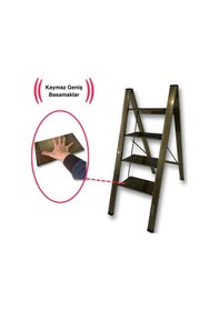 Resim Endokon Katlanır Şık Merdiven Bronz 4 Basamaklı - Alüminyum - Ev - Ofis Merdiveni 