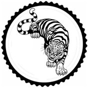 Resim Kaplan Tasarım 2.model Sticker 10 X 10 Cm 