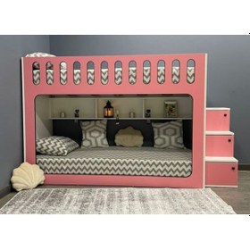 Resim İnci Seyyar Merdivenli İkili Ranza Pb M2 