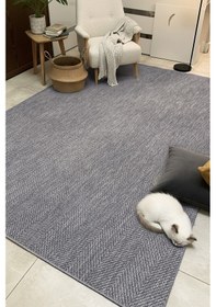 Resim Berena Naturel Jüt Halı Örme Kilim Sisal Hasır Halı Mutfak Balkon Halısı Gri-200x290 