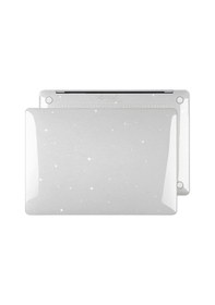 Resim Novstrap Apple Macbook Air M2 M3 13.6 İnç A2681 A3113 Uyumlu Kılıf Kapak Parlak Simli Kılıf Glitter Şeffaf 