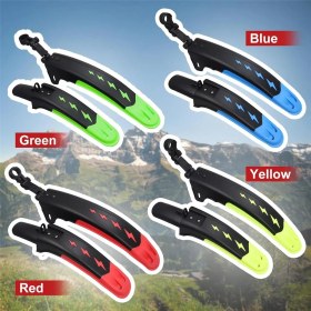 Resim Rectus Bisiklet Çamurluk Kırmızı Ön Arka Pratik Montaj 24-26-27,5-29 Uyumlu 