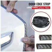 Resim Topnotch Karbon Fiber Kapı Kenar Koruyucu - Çizilmeye Dayanıklı 18m/708in Evrensel Tampon 