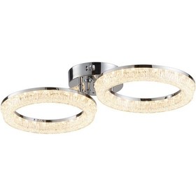 Resim Gomez 2'li Krom 3 Renkli Modern Plafonyer Led Avize Krom 