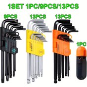 Resim 1 adet T tipi Değiştirme Kolu veya 9 adet/13 adet Altıgen Anahtar Allen Anahtarı, Torx Yıldız Anahtarı/Uzun Kol Bilyalı Allen Anahtarı, Baş Şekli-Torx/SAE/Metrik. Güzel Hediyeler 