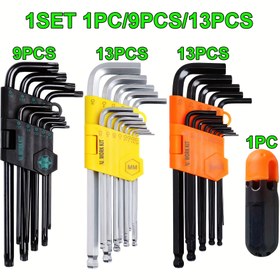 Resim 1 adet T tipi Değiştirme Kolu veya 9 adet/13 adet Altıgen Anahtar Allen Anahtarı, Torx Yıldız Anahtarı/Uzun Kol Bilyalı Allen Anahtarı, Baş Şekli-Torx/SAE/Metrik. Güzel Hediyeler 