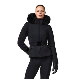 Resim Goldbergh Hida Faux Border Kadın Siyah Kayak Ceketi 