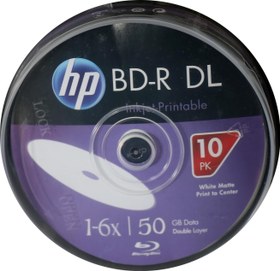 Resim Printable BD-R 50Gb 6X 10lu Cakebox Boş Blu-Ray HP