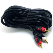 Resim electroon 2RCA 3,5mm Stereo Kablo 5 Metre Gold 