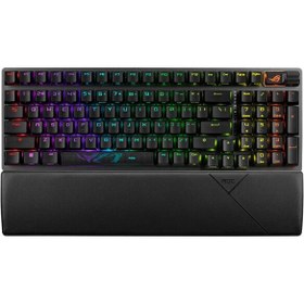 Resim ASUS ROG STRIX SCOPE II 96 WL/NX SNOW/PBT/UK WIRELESS OYUNCU KLAVYESİ 3 FARKLI BAĞLANTI (2.4GHz RF, BLUETOOTH, KABLOLU) ROG NX SNOW MEKANİK SWITCH AURA SYNC RGB VE BİLEK DESTEĞİ İNGİLİZCE 