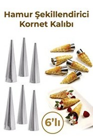 Resim Mithra Life 6'lı Paslanmaz Çelik Hamur Kornet Kalıbı MIT1043 