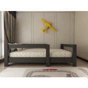 Resim Lullaby Montessori Antrasit Çocuk Karyolası 90x190 Yatak Uyumlu Y101 