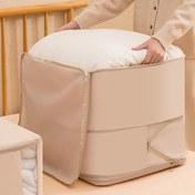 Resim Pratik Seyahat Saklama Çantası, Kullanışlı Giysi Koruma Torbası. Ultra Yer Tasarruflu Kendiliğinden Sıkıştırılabilen Depolama Çantası - Battaniye ve Yorganlar için Taşınabilir, Ayakta Duran Organizatör | Katlanabilir Tasarımlı Dayanıklı Taşıma Çantası ile Yorganlar, Kıyafetler, Seyahat ve Dolap İçin 
