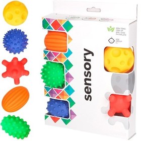 Resim Sensory Duyusal Plastik Bebek Top Banyo Oyuncağı 5 Adet 