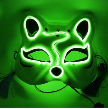 Yifomall "10 Renkli Led Işık Maskesi - Parti, Cosplay Ve Halloween İçin Parlayan Maske Pil Dahil Değil "