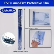 Resim Dashanshop Su Geçirmez Pvc Farlık Filmi - 11.81x39.37 Inch Açık Mavi, Çizilmeye Dayanıklı Kendinden Yapışkanlı 