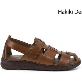 Resim Gönderi(R) Gönderi R Erkek Ceviz Cırtlı Hakiki Deri Comfort Sandalet Dyma83242832 Kahverengi 