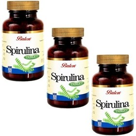 Resim 3 Adet Balen Spirulina Tablet 100 Adet 740 MG 