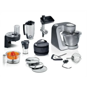 Resim Bosch Serie 4 Mutfak Makinesi Mum 5 1000 W Metalik Inoks Gümüş - Airfry Tepsi Hediye 