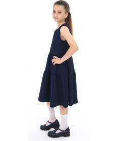 Resim Toontoy Kız Çocuk Okul Elbise Lacivert 