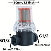 Resim Elmpaly 1/2 Inç Dişi Su Filtresi 200 Mesh Kırmızı Filtre Ağı Dayanıklı Bahçe Sulama 