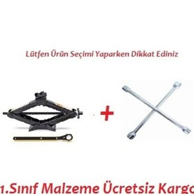 Resim Cırcırlı Kriko Bijon Anahtarı Set 1.5 Ton Araç Krikosu 1 Adet Kriko + 1 Adet Bijon Anahtarı Set 