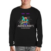 Resim Minecraft - Survival of the Fittest Siyah Çocuk Sweatshirt 