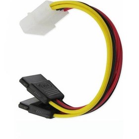 Resim Sata Power Kablosu 2 Li 15Cm Çoklayıcı Güçlendirilmiş Bakır Kablo 