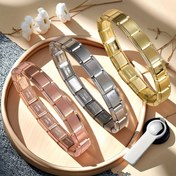 Resim 4 adet yeni moda elastik bilezik Paslanmaz Çelik elastik birleştirme bilezik DIY charm aksesuarları bilezik moda takı hediyeleri [aile seti] 