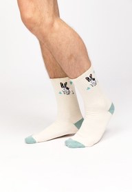 Resim Paul Kenzie x Kurtaran Ev - Desenli Soket Çorap - Frenchie - Çok Renkli / 36-41 