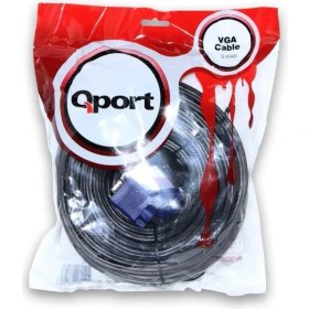 Resim Grains Global Qport Q VGA20 15 Pin Fitreli 20 Metre Monitör/vga Kablo 