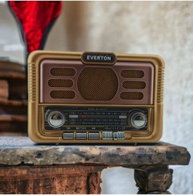 Resim Skygo Nostaljik Görünümlü USB SD AUX Bluetooth Destekli Şarjlı Radyo RT-671 