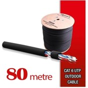 Resim Qport Yüksek Bakır Utp 23awg 0.58 Mm Dış Ortam Cat6 Outdoor Kablo 80 Metre 