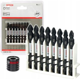 Resim Bosch Vidalama Ucu Çift Taraflı Impact Control PH2-PZ2X65 mm (9 Parça) (Mıknatıslı Tutucu) - 2608522334 