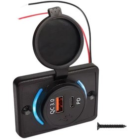 Resim Goboenergy Bspu 48w Çift Portlu Hızlı Araç Şarj Soketi - 30w Pd Type-c & 18w Qc 3.0 Usb - 12v/24v Tekne Karavan Otomobil Uyumlu 