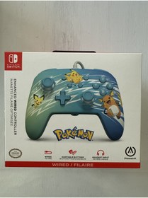 Resim Powera Nintendo switch ve oled uyumlu pokemon desenli kablolu kol ( 3m kablo ) 