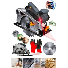 Resim Proxtech Hassas Kesim Lazerli 6 Devirli Yüksek Tork Ahşap,metal,plastik Kesme Sunta Testere Daire Testere 